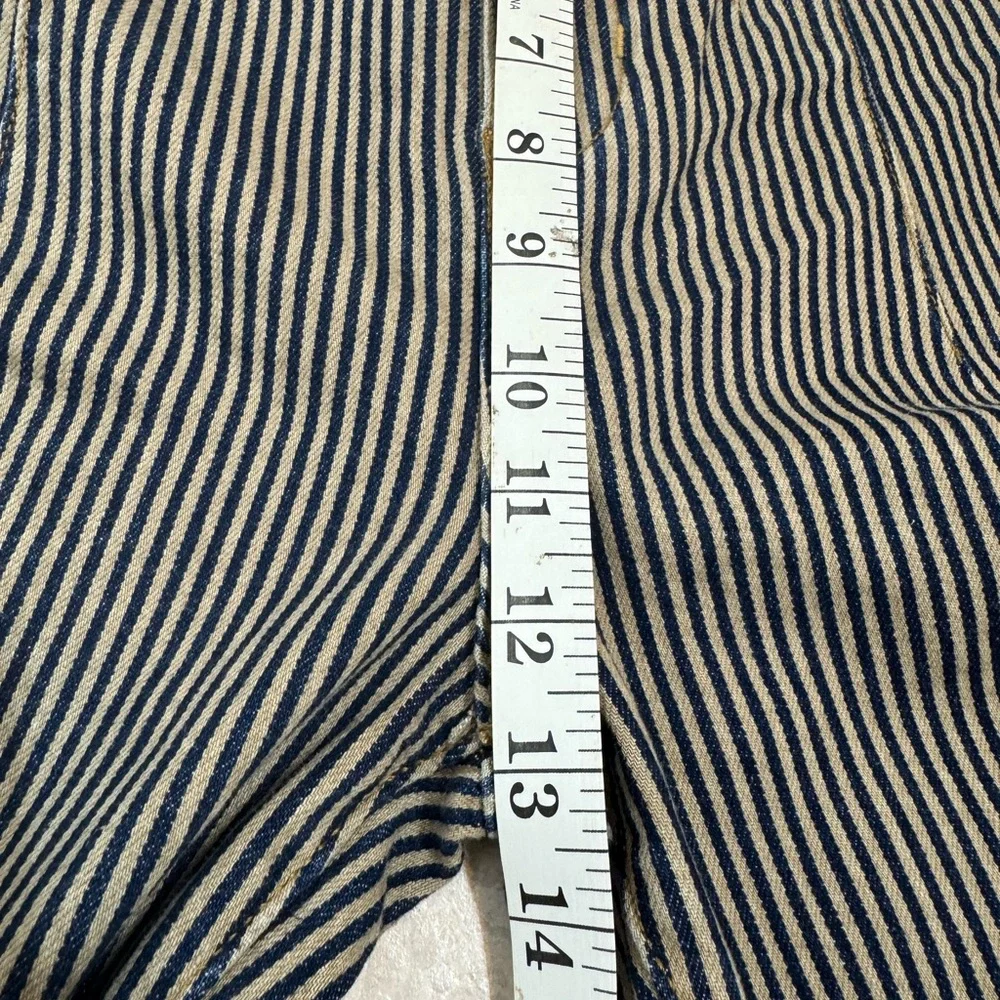 Free People Jayde Railroad Flare Jean in Train Car Stripe Front Pockets Size 29 - Picture 8 of 15